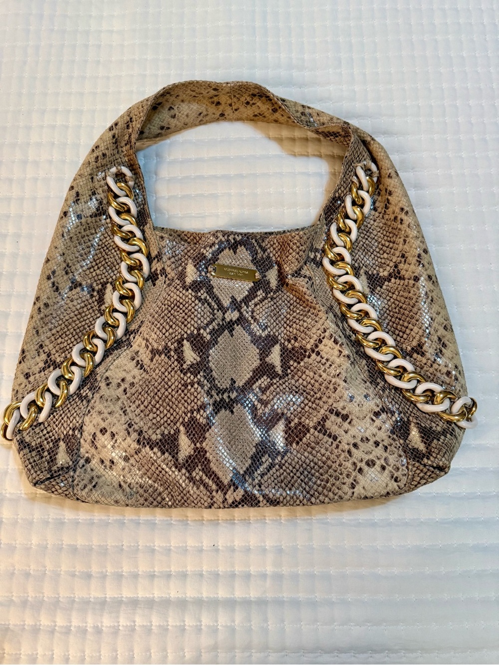Michael Kors Python ID Chain Hobo